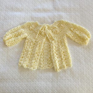 Baby Knitted Cardigan, Yellow Baby Sweater, Baby Cardigan, Handmade Cardigan, 6-12 months baby knitted cardigan, Newborn knitted Cardigan
